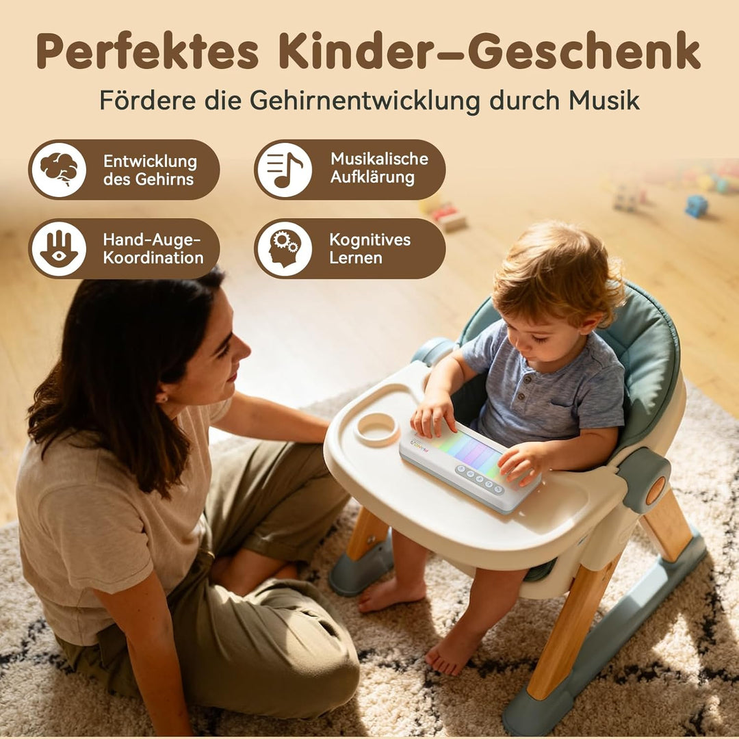 Pup Go Tragbares Elektronisches Klavier-Spielzeug für Kinder ab 2 Jahren, Regenbogen-Touchscreen-Tas
