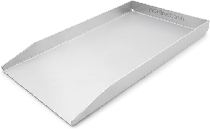 Grillrost.com Das Original Edelstahl Grillplatte | Plancha 44,3x26cm - passend für Weber Spirit | 4m