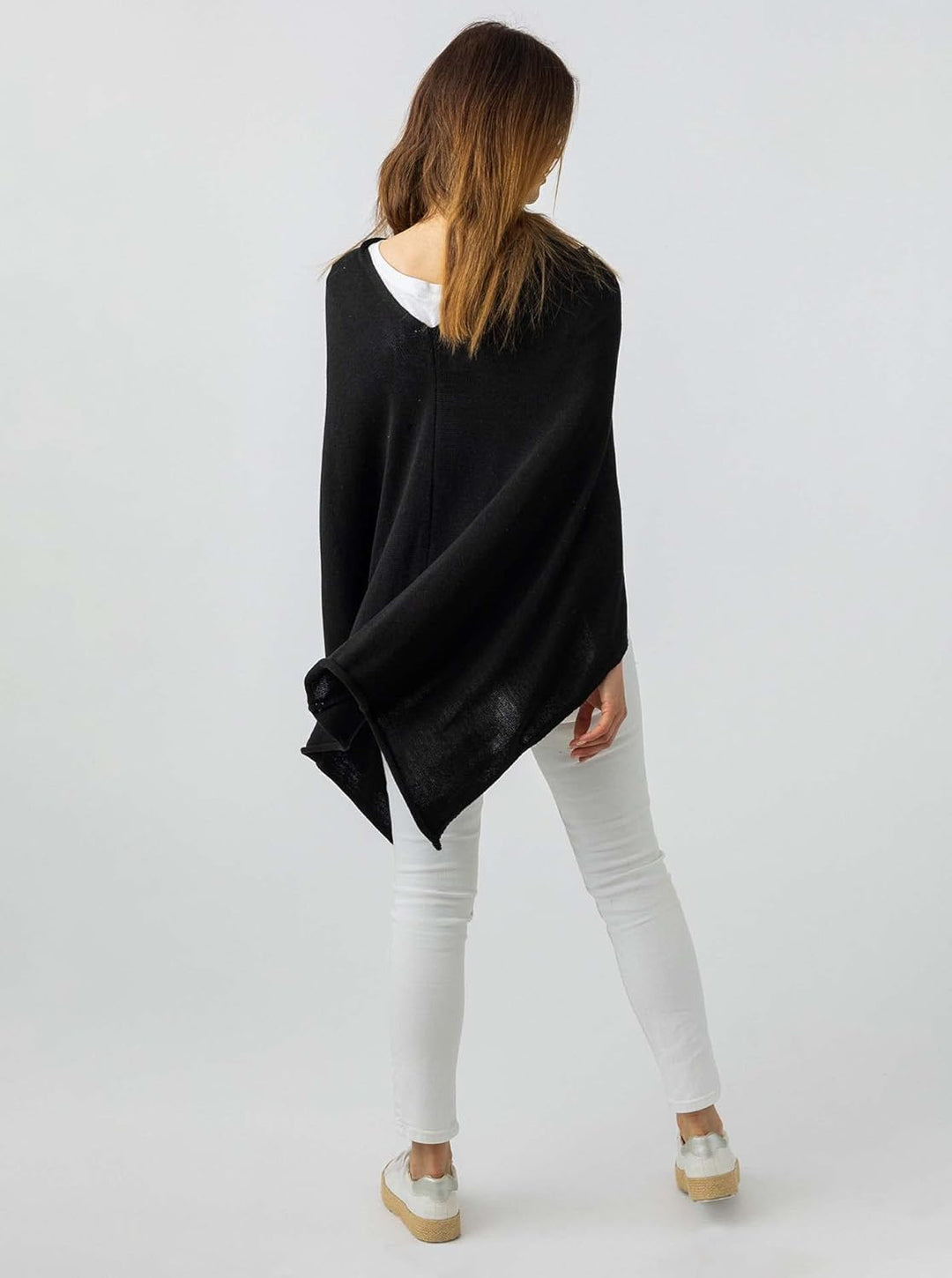 "Cashmere Dreams Poncho-Schal aus Baumwolle - Hochwertiges Cape für Damen - Umhängetuch und Tunika -