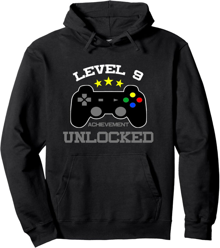 Grafik zum 9. Geburtstag - Stufe 9 freigeschaltet Pullover Hoodie