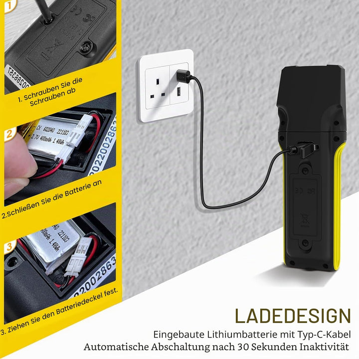 Leitungssucher für Wände, Elektronischer Leitungssucher Ortungsgerät mit LCD-Display und Akustischem