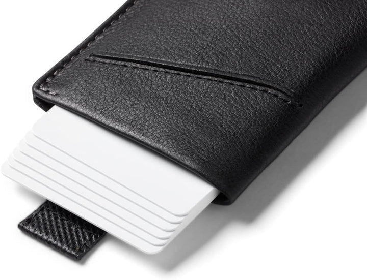 Bellroy Kartenhülle Slim Leder Geldbörse (max. 8 Karten und Scheine) Obsidian, Obsidian