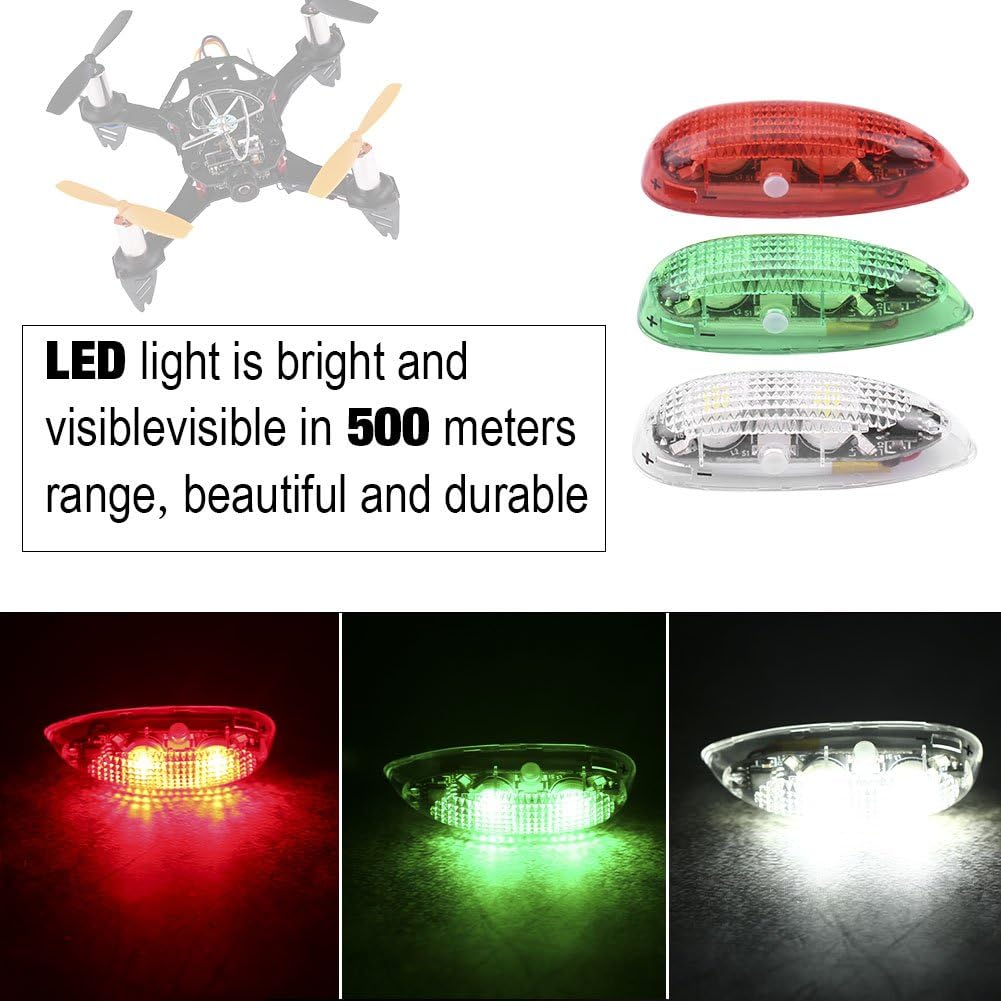 Dilwe 3 stücke rc fix flügel licht, rc drahtlose led licht für rc fix flügel Flugzeug Flugzeug Hubsc
