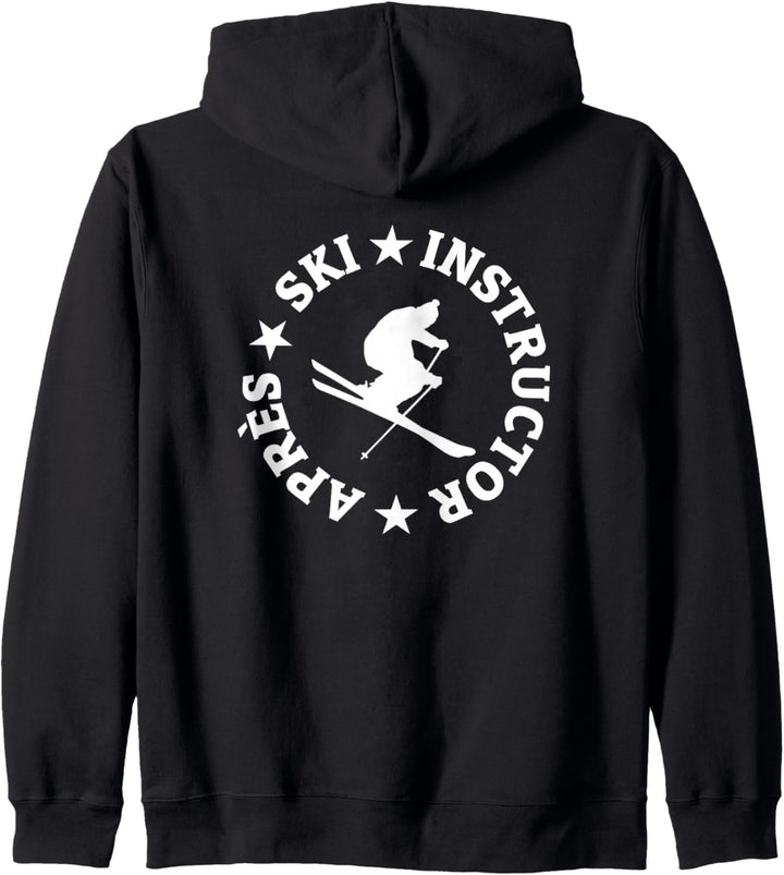Apres-Ski Instructor Seal (Weiss) Wintersport Skifahrer Kapuzenjacke
