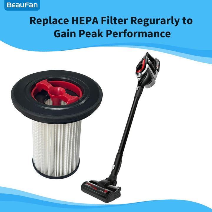 Packung mit 4 HEPA-Filtern und 1 Reinigungsbürste Filter passend kompatibel mit Bosch Unlimited Gen