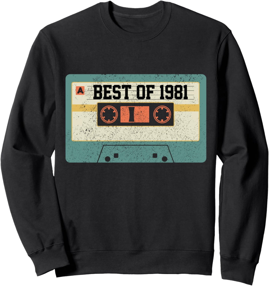 40. Geburtstag Geschenk Kassette Vintage Best Of 1981 Sweatshirt