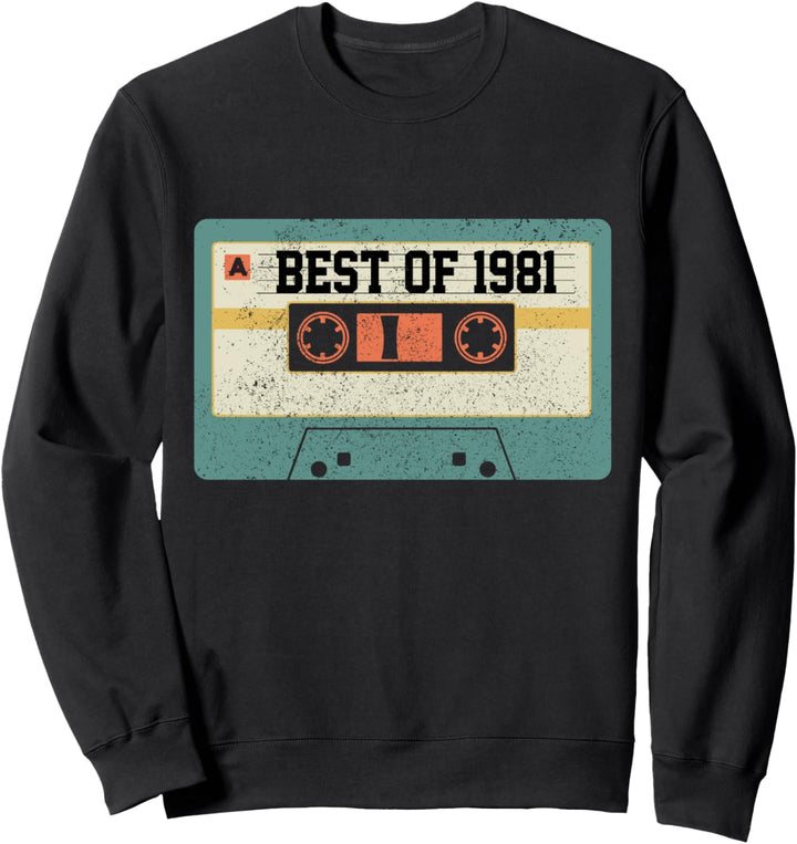 40. Geburtstag Geschenk Kassette Vintage Best Of 1981 Sweatshirt