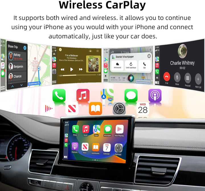 Ezonetronics Wireless CarPlay & Android Auto Retrofit Kit Decoder für Audi A8 2010-2017 mit MMI 3G S