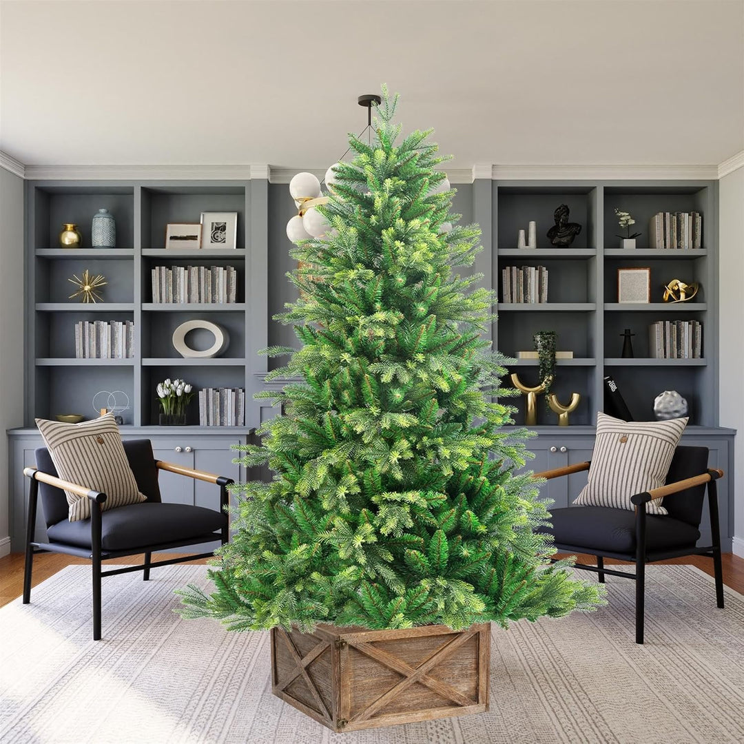 Weihnachtsbaum-Rock, faltbar, Holzbox, Weihnachtsbaumständer, Basisabdeckung, Kragen, Stamm, Korb, R