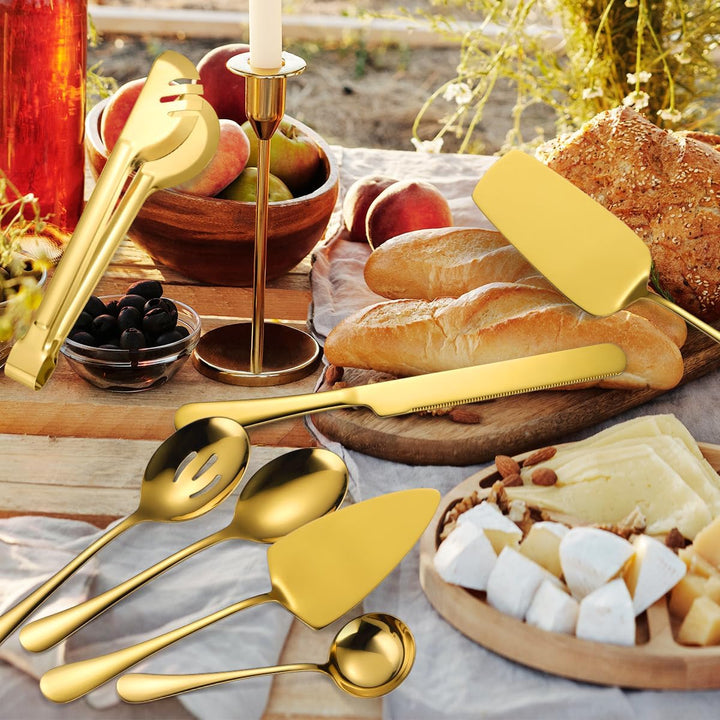 AARAINBOW Hostess - Grosses Servierutensilien-Set, 8-teilig, aus Edelstahl, für Buffet-Partys, Beste