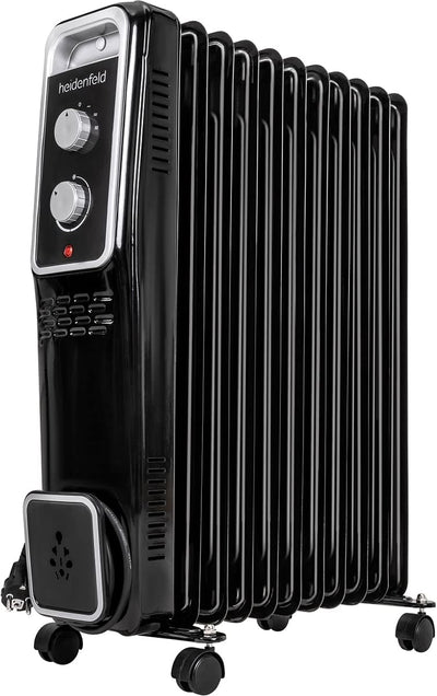 Heidenfeld Ölradiator ÖR100 | 𝟑 𝐉𝐀𝐇𝐑𝐄 𝐆𝐀𝐑𝐀𝐍𝐓𝐈𝐄 - 2500 Watt - Timerfunktion - Energiesparend - Öl Rad