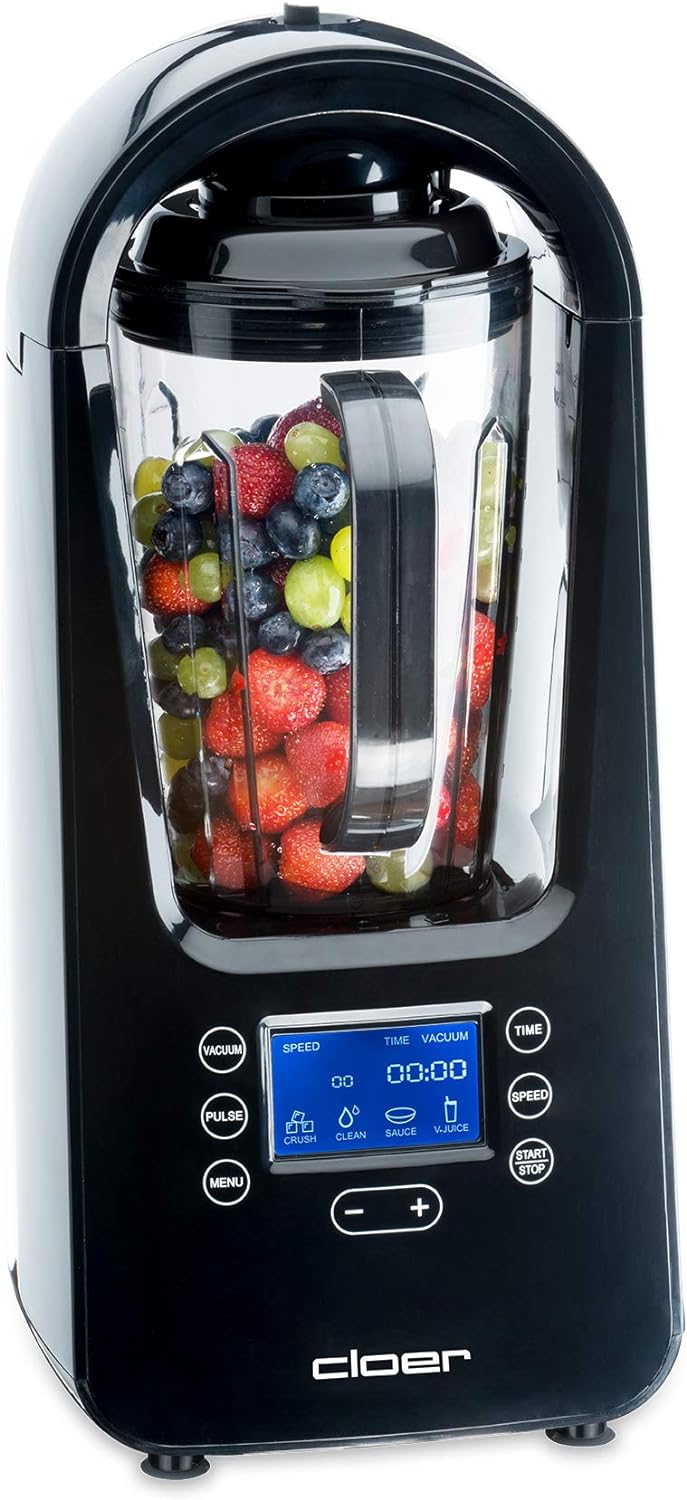 Cloer 6980 Vakuum Standmixer / 800 Watt / 21.000 U/Min. / inkl. Vorratsbehälter/Vakuumventil/Automat