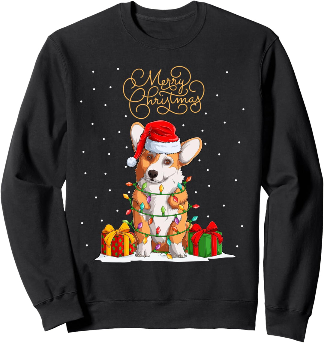 Welsh Corgi Pembroke Merry Christmas Xmas Weihnachts Corgi Sweatshirt