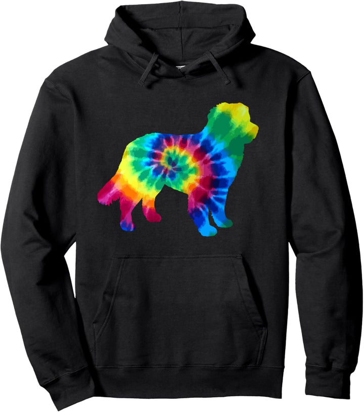 Berner Sennenhund Tie Dye Vintage Hippie Hund Pullover Hoodie