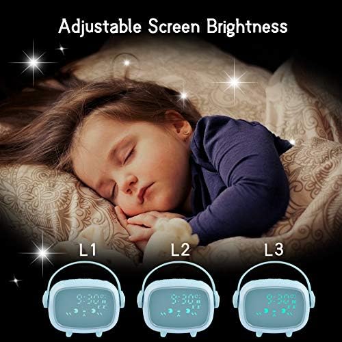 Ayybboo Wecker Kinder Digital Kinderwecker für Mädchen Jungen Digitaluhr Engel Wecker Uhr Wecker (Bl