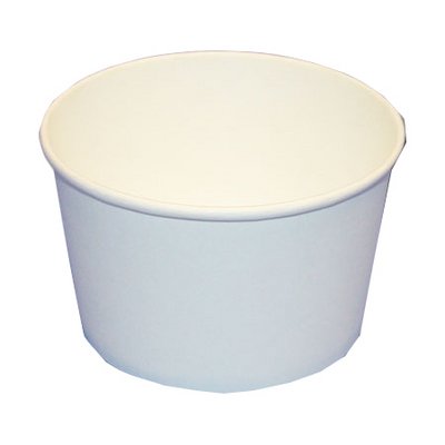 Eisbecher aus Hartpapier 0,34 l neutral weiss - 1000 Stück