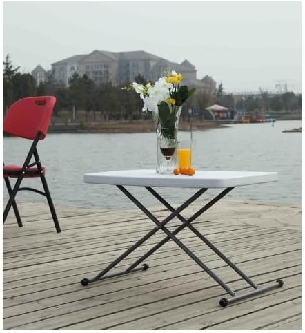 Klapptisch, Länge 76 x 50 x 74 cm, zwei robust, Picknicktisch, tragbar und leicht, mit Stahlstruktur