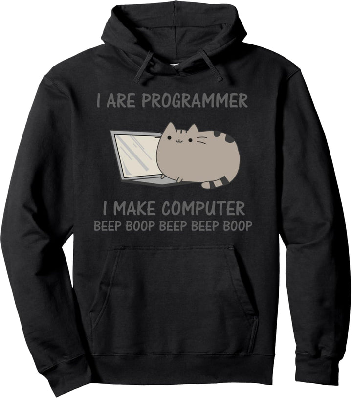 Katze Computer Kätzchen Informatik Informatiker Geschenk Pullover Hoodie