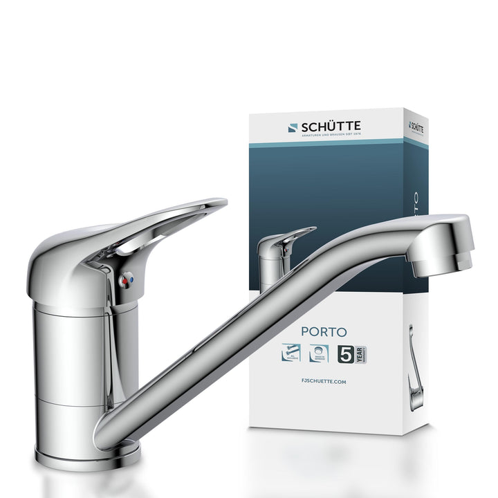 SCHÜTTE PORTO Spültischarmatur, Küchenarmatur 360° schwenkbar, Wasserhahn für die Küche, Mischbatter