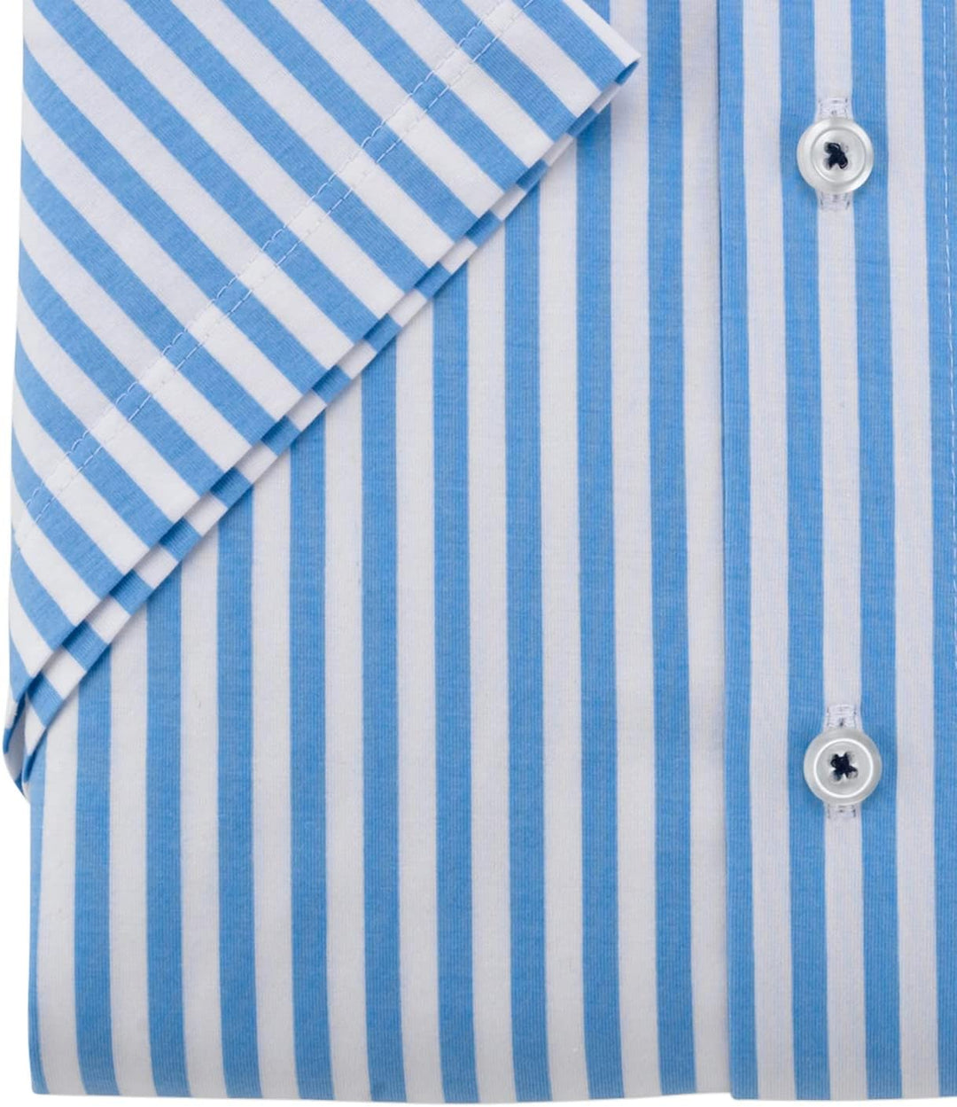 OLYMP Herren Businesshemd Kurzarm Luxor 24/Seven,Twill,modern fit,Global Kent 44 Bleu 11, 44 Bleu 11