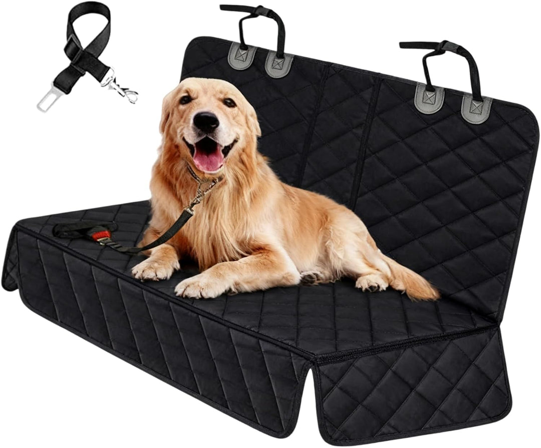 Hundedecke Auto Rückbank, 135x120cm Wasserdicht Kratzfest rutschfest Autoschondecke Hund Rücksitz mi