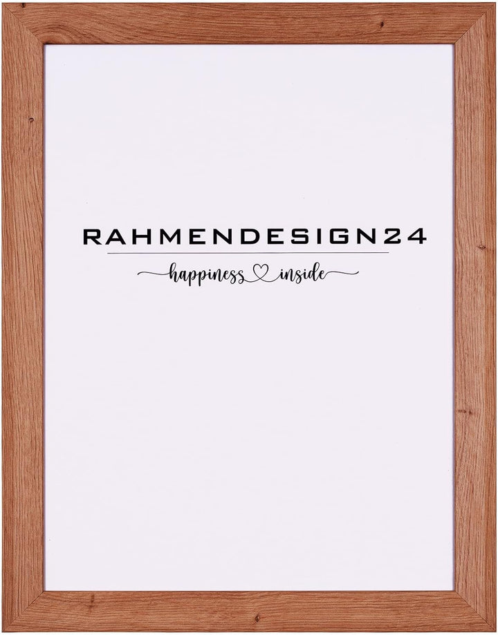 Rahmendesign24 Bilderrahmen Rio 50x60 Eiche Natur Fotorahmen, Wechselrahmen, Posterrahmen, Puzzlerah