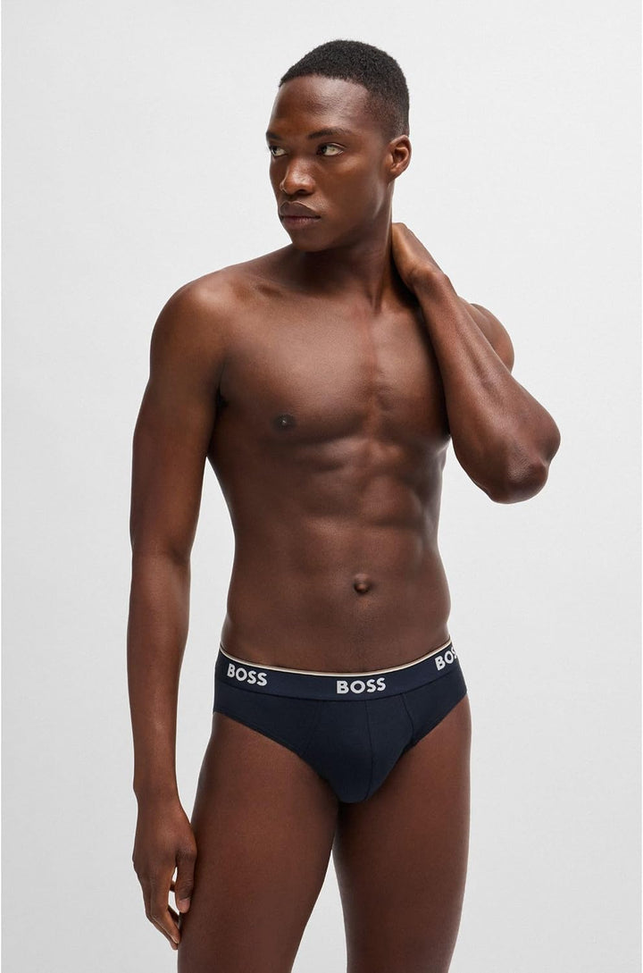 BOSS Herren Brief 3P Power Dreier-Pack Slips aus Stretch-Baumwolle mit Logos am Bund XL Open Miscell