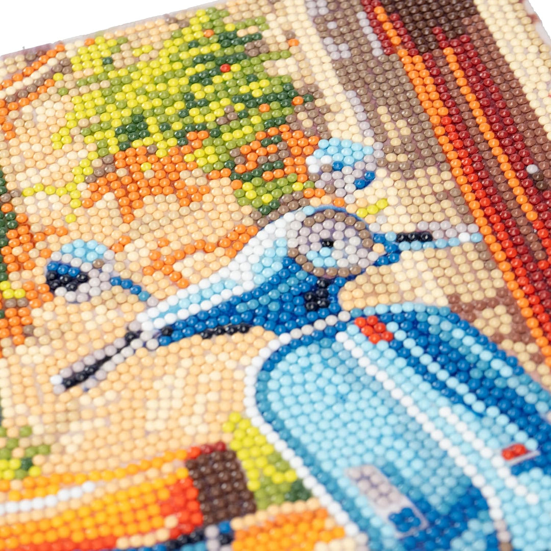 DIAMANTINY Level Up – Bild – Creative Art Diamond Painting Kit – Mosaik Retro Motorrad