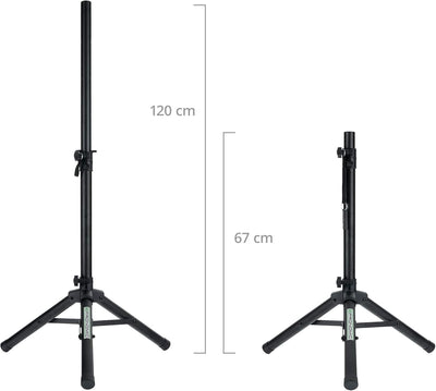 Pronomic SPS-5S Boxenstativ Stahl - Niedriges Boxenstativ aus Stahl - Ideal für Linienstrahler, Moni