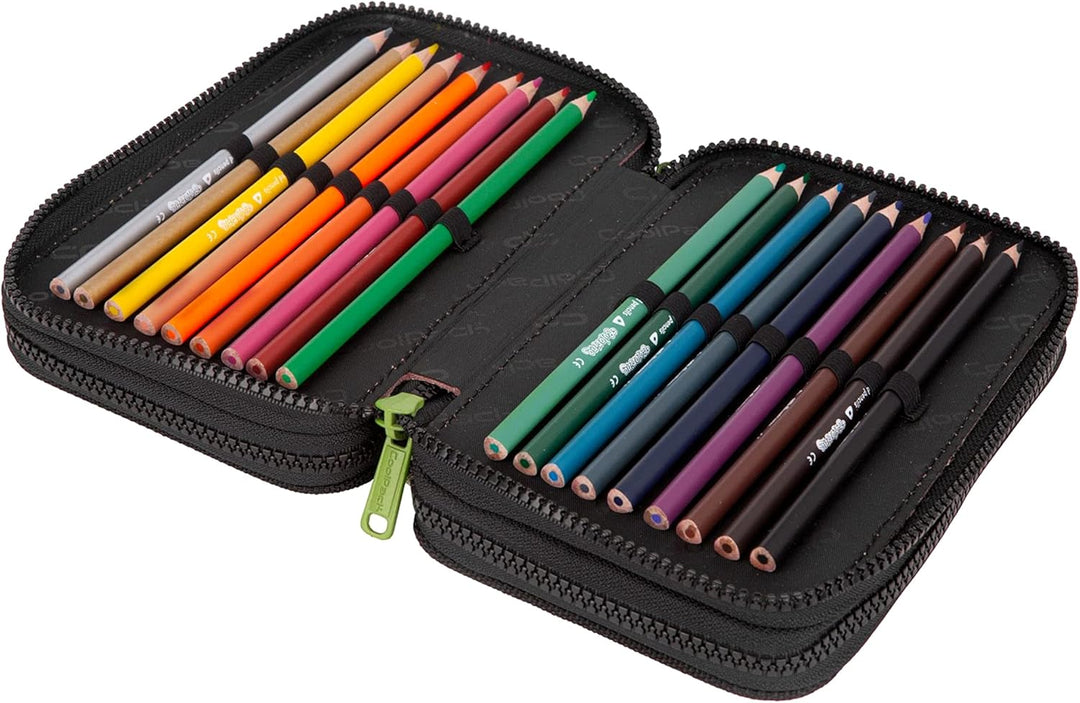 Goldkids Federtasche 3-fache Federmappe Adventure Park Federmäppchen 46-teilig gefüllte Schüleretui