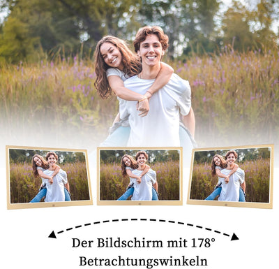 TSITSC 12 Zoll Digitaler Bilderrahmen, 1280 * 800 IPS-Bildschirm Metall Elektronischer Bilderrahmen