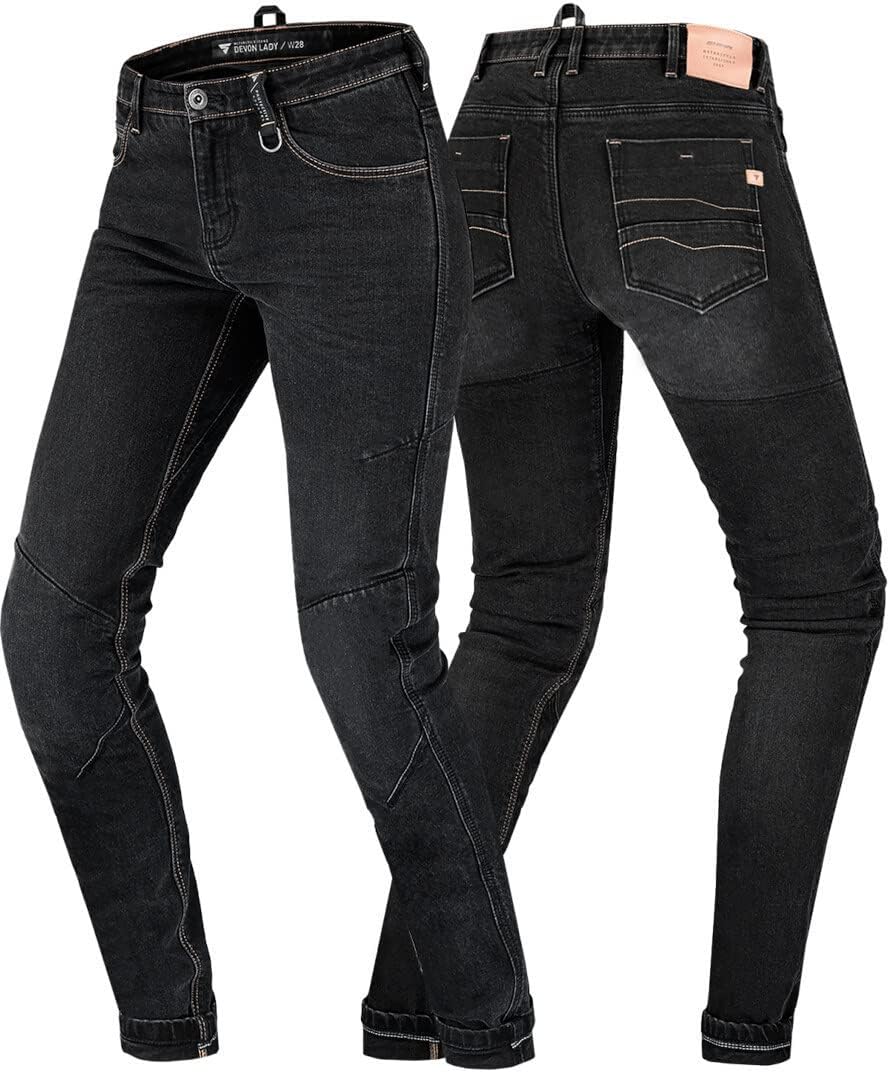 SHIMA DEVON Motorradjeans - Belüftete Elastische Slim Fit Biker Motorradhose mit FiberQL-Verstärkung