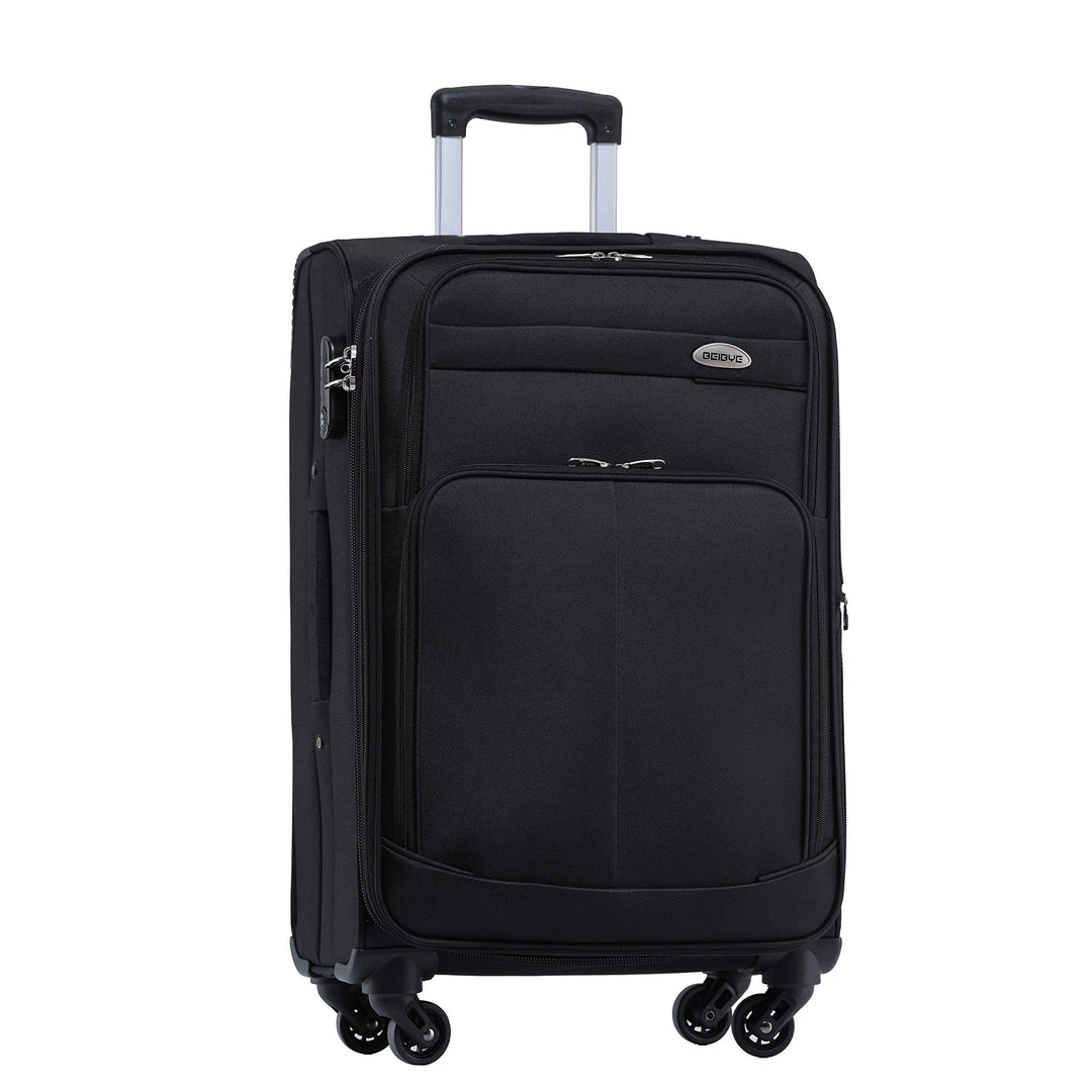 BEIBYE 4 Rollen Reisekoffer 3tlg.Stoffkoffer Handgepäck Kindergepäck Gepäck Koffer Trolley Set-XL-L-