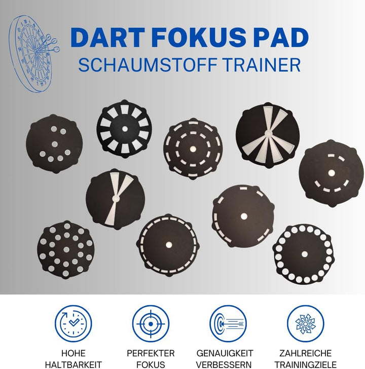 10er Set Target Foam Dart Trainer - Präzisionstraining Pad - Dartscheibe aus Schaumstoff - Dart Zube