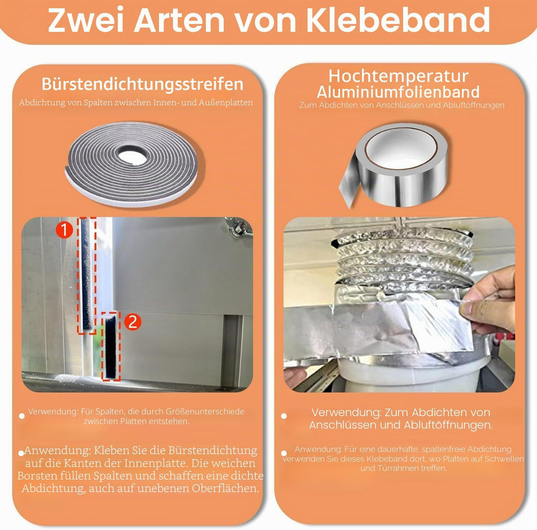 Gulrear Tragbares Klimaanlagen-Fenster-Set, universelles, verstellbare Länge von 64.8 cm bis 119.4 c