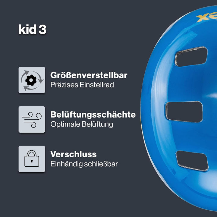 uvex Kid 3 - robuster Fahrradhelm für Kinder - individuelle Grössenanpassung - waschbare Innenaussta