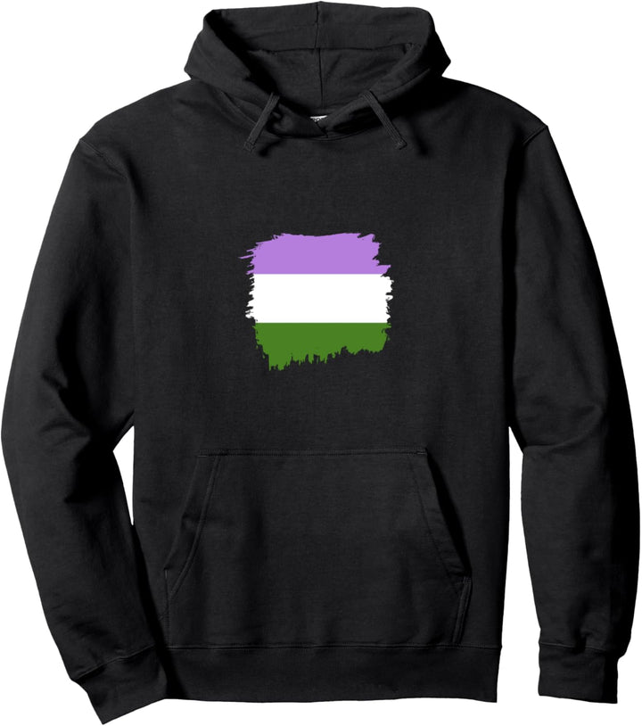 Genderqueer Pride Flagge Pullover Hoodie