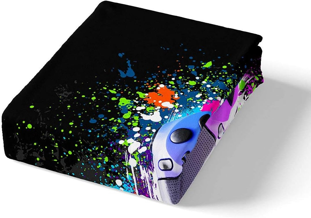 Bunt Tie Dye Gamepad Bettwäsche Set Modern Gamer Spiele Bettbezug Set Bunte Krawattenfarbe Spritztin