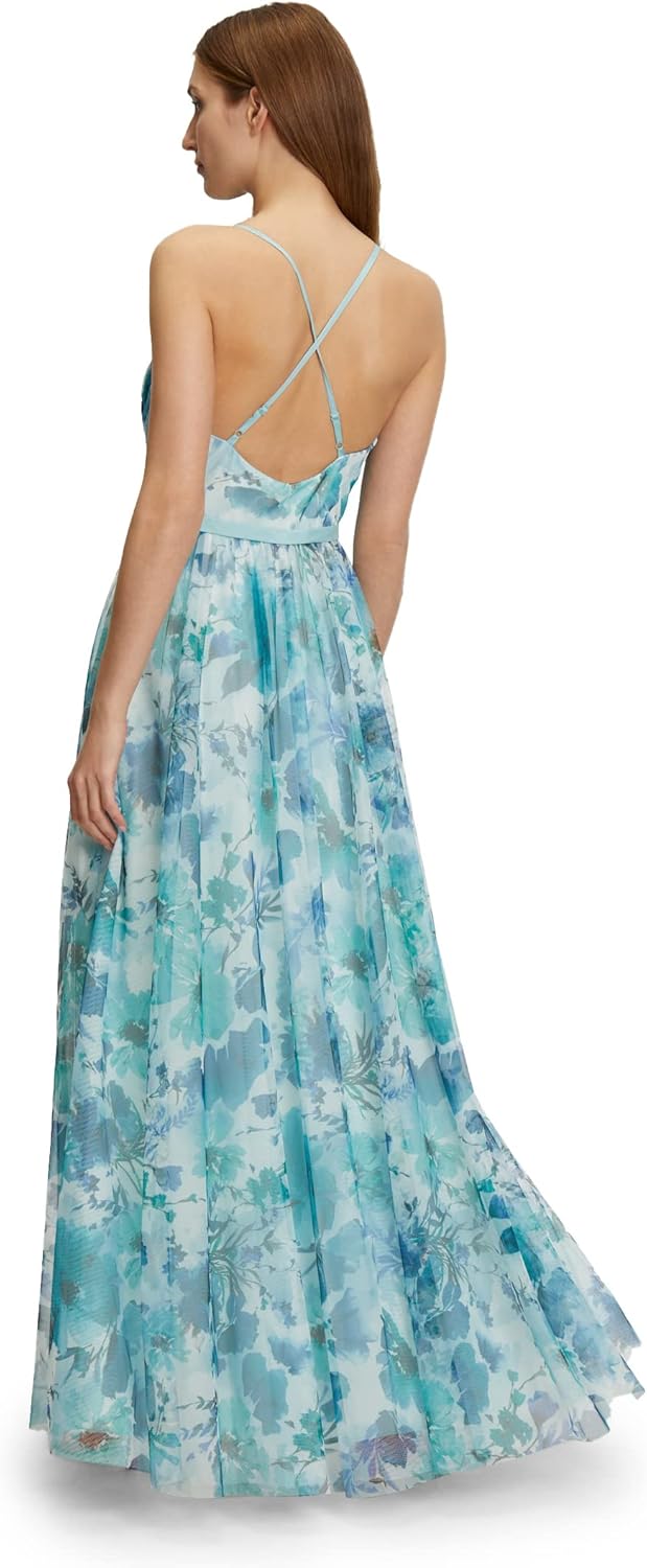 Vera Mont Damen Kleid 32 White/Mint, 32 White/Mint