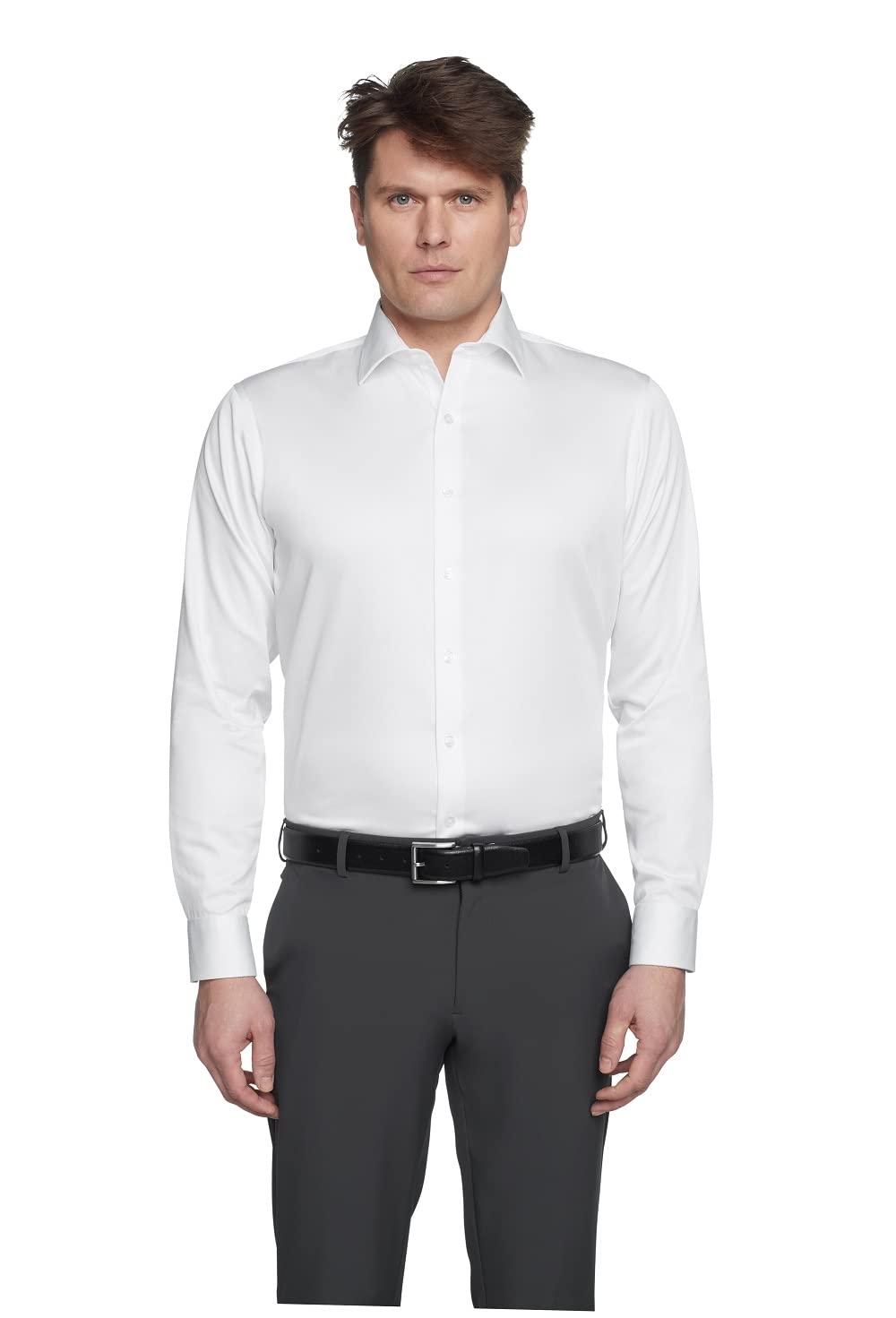 Kenneth Cole Herren Dress Shirt Regular Fit Stretch Collar Non Iron Solid Smokinghemd, 37 cm Hals 81