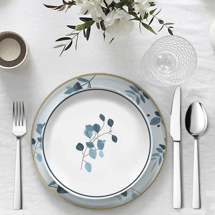 Besteck Set, Herogo 20-teilig Edelstahl Besteckset für 4 Personen, Silber Messer Gabel Löffel Set, P