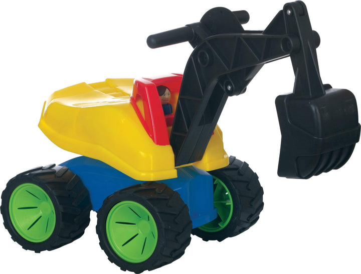 GOWI Giant Bagger Sitzbagger Sandbagger (Blau/Gelb) Mehrfarbig, Mehrfarbig