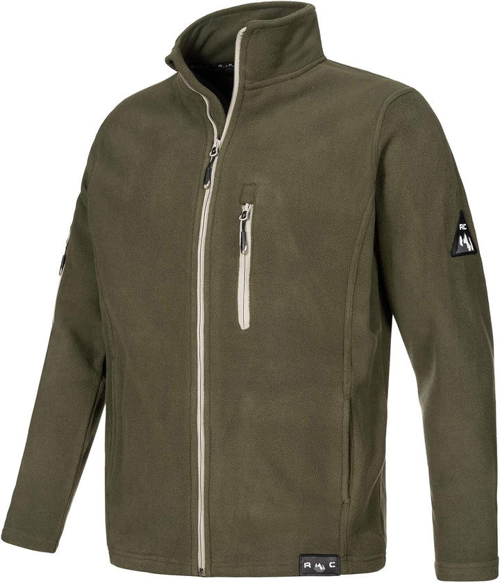Rock Creek Herren Fleece Jacke Outdoor Wanderjacke H-197, Dunkelgrün