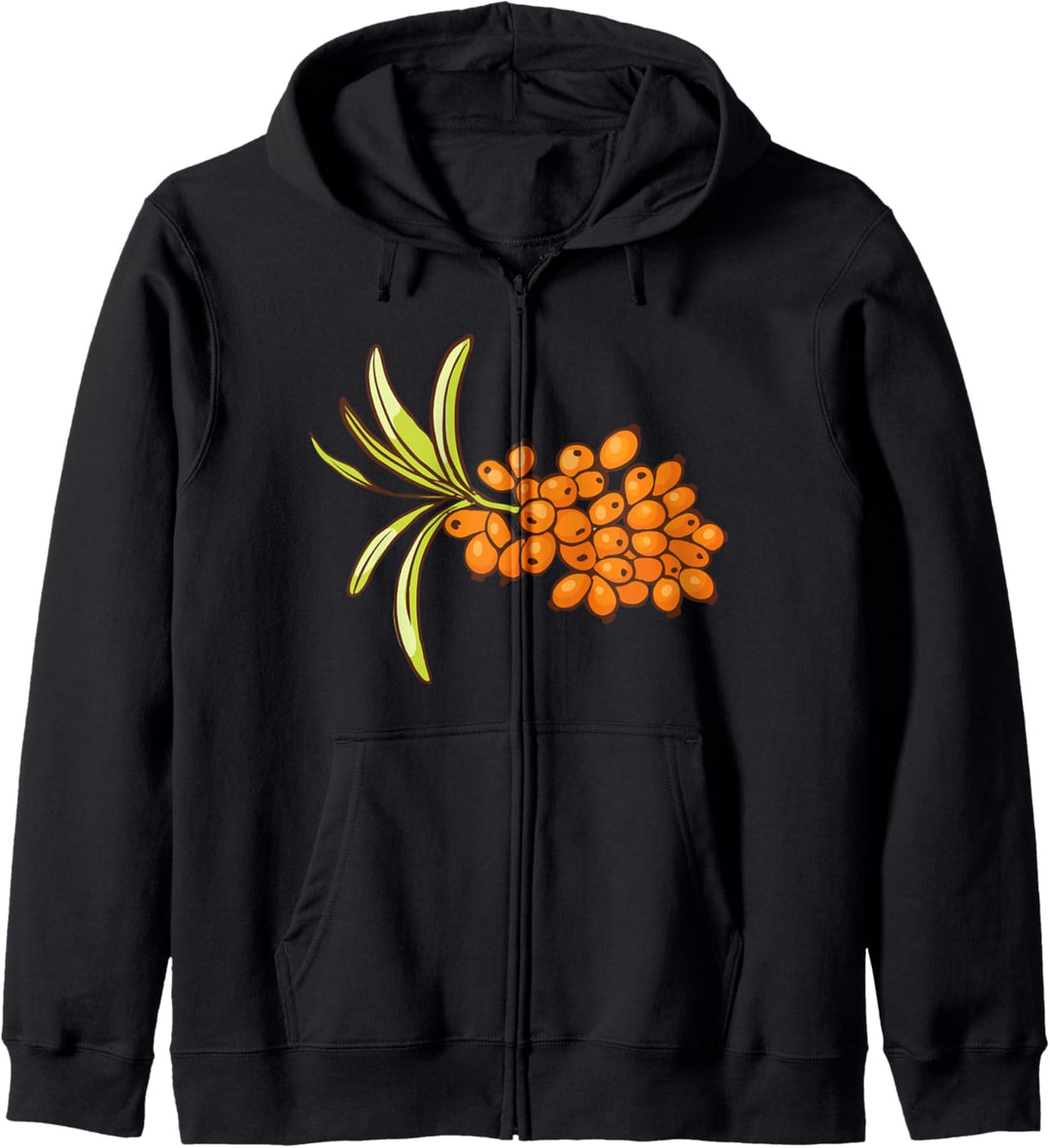 Sanddorn Weidendorn Beeren Steinfrucht Vegetarier Veganer Kapuzenjacke
