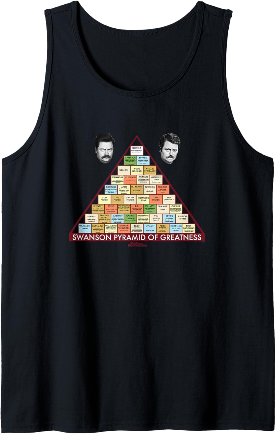 Parks & Recreation Swanson Pyramide der Grösse Tank Top