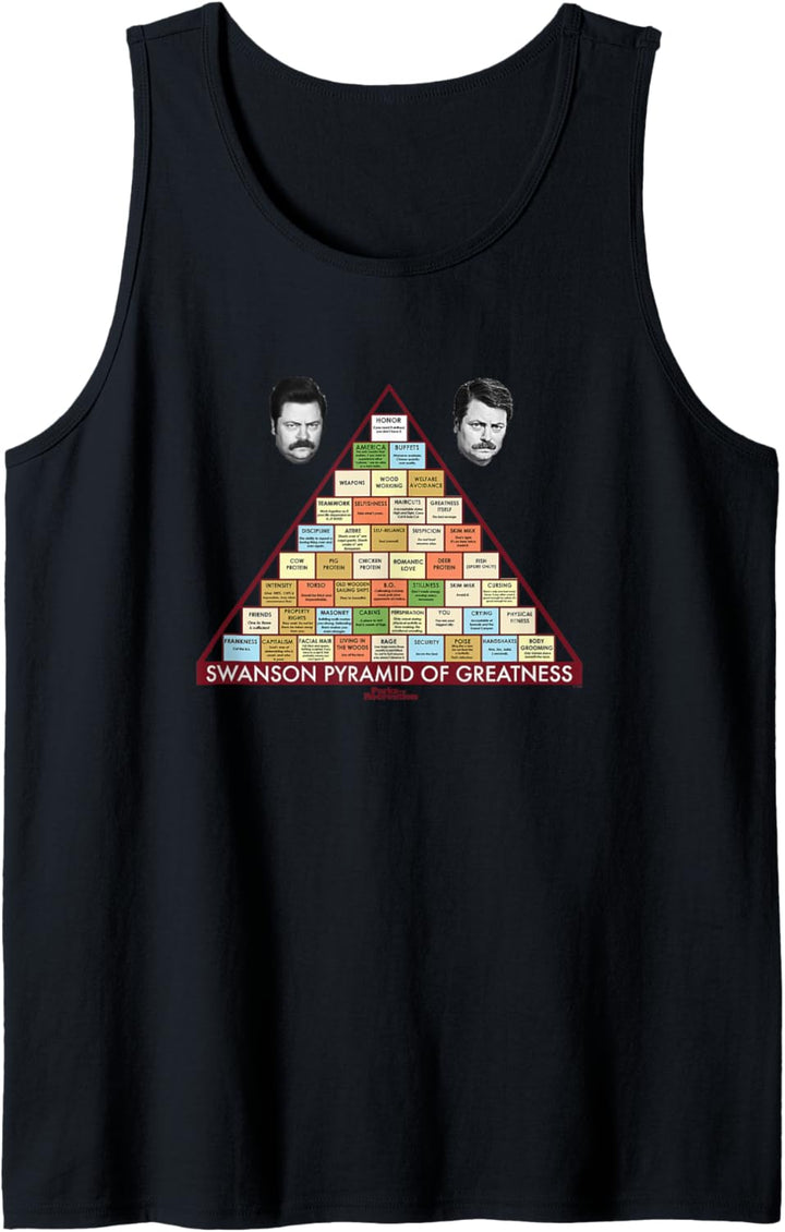 Parks & Recreation Swanson Pyramide der Grösse Tank Top