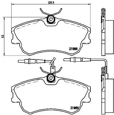 Brembo P 68 044 Bremsbelagsatz, Scheibenbremse - (4-teilig)