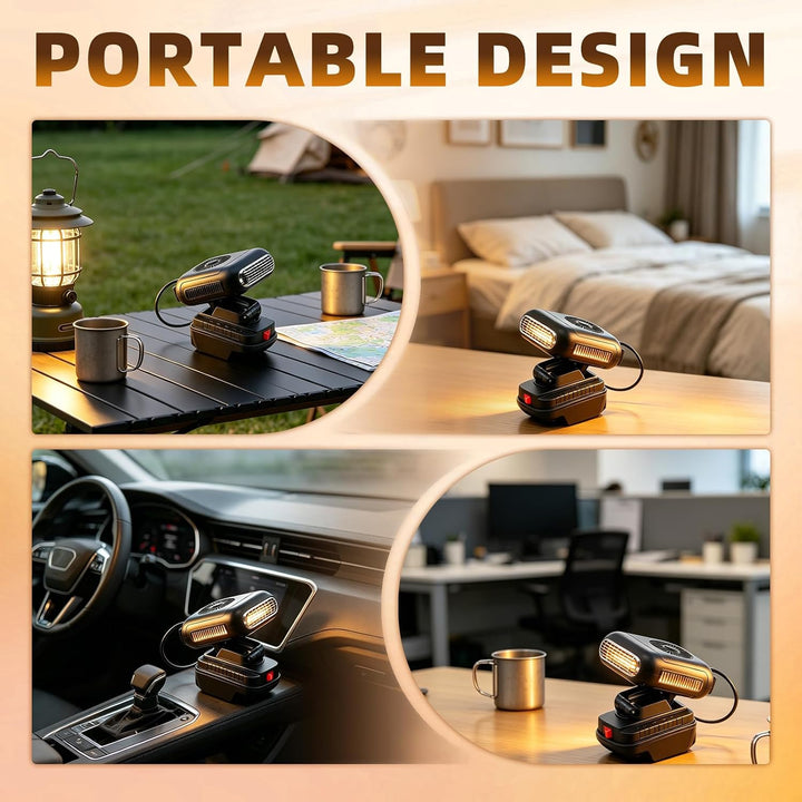 240 W Tragbarer Mini-Heizlüfter mit USB-Anschluss, schnell aufheizend und leise, ideal für Büro, Zuh