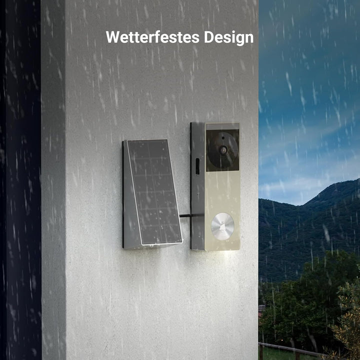 EZVIZ CP3 Pro Akku Video-Türklingel mit Chime CH1, Kabellose Klingel mit Kamera, Personenerkennung,