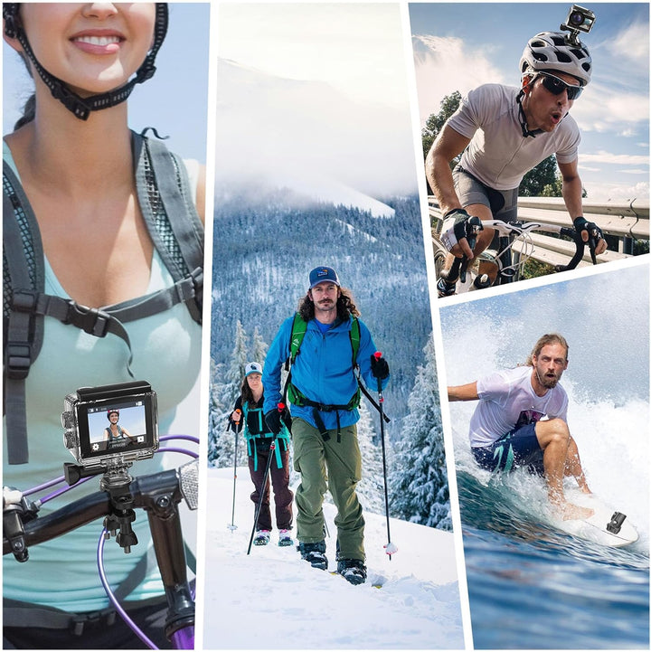 Speed 20 Action Cam 4K60FPS 40MP WiFi Unterwasserkamera 40M Wasserdicht Ultra HD Touchscreen Actionc